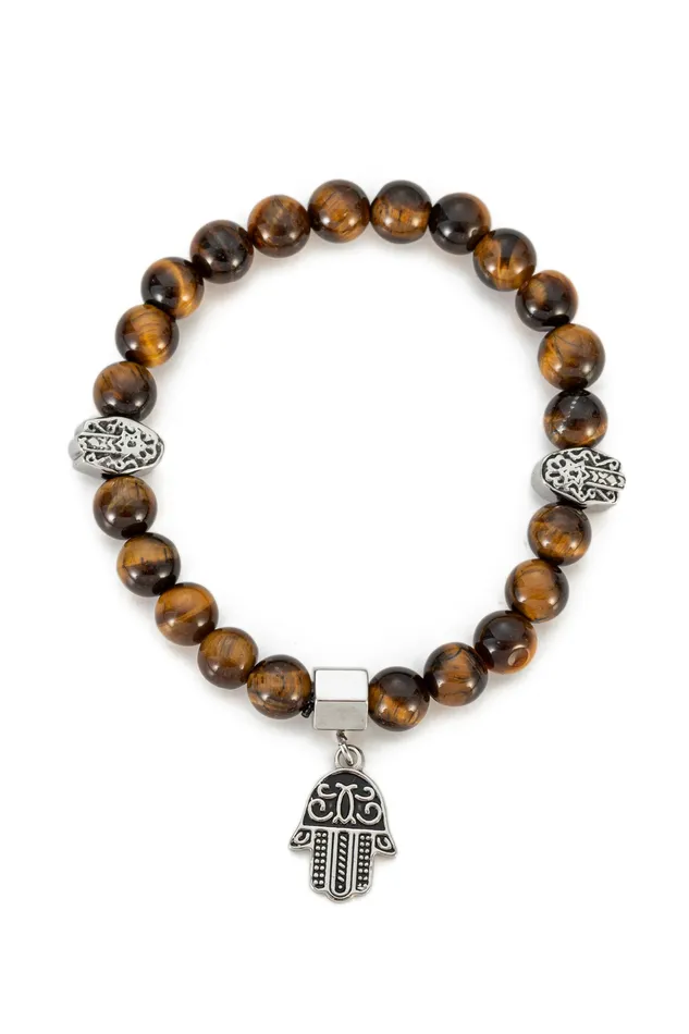 Eye Candy LA Bracelets Hamsa Beaded Bracelet