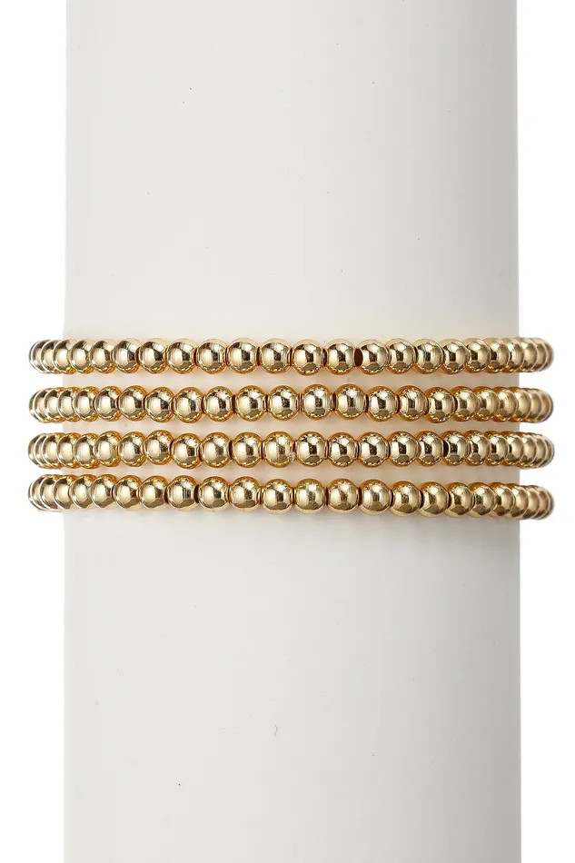 Eye Candy LA Bracelets Noah Beaded Bracelet Set Gold