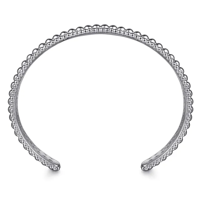 GABRIEL CO Gabriel Sterling Silver 625 Solid Cuff Bead Fashion Bracelet Bracelets