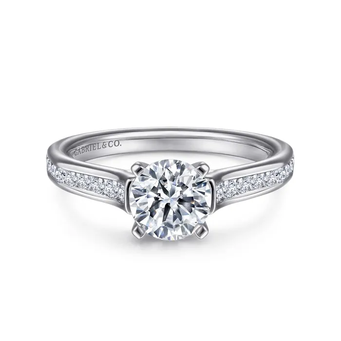 GABRIEL CO Rings Gabriel 14K White Gold 33ctw 4 Prong Style Diamond SemiMount Engagement Ring GABRIEL CO Rings Gabriel 14K White Gold 33ctw 4 Prong Style Diamond SemiMount Engagement Ring