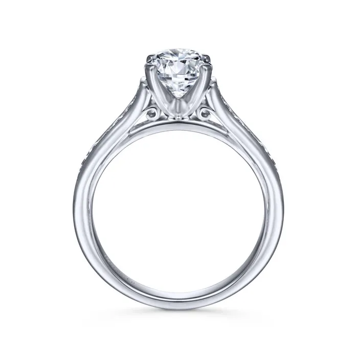 GABRIEL CO Rings Gabriel 14K White Gold 33ctw 4 Prong Style Diamond SemiMount Engagement Ring GABRIEL CO Rings Gabriel 14K White Gold 33ctw 4 Prong Style Diamond SemiMount Engagement Ring