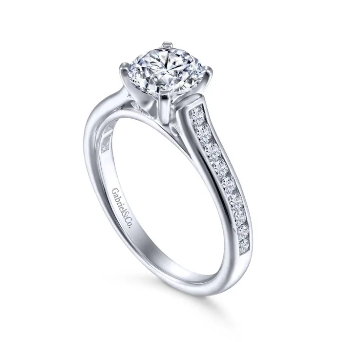 GABRIEL CO Rings Gabriel 14K White Gold 33ctw 4 Prong Style Diamond SemiMount Engagement Ring GABRIEL CO Rings Gabriel 14K White Gold 33ctw 4 Prong Style Diamond SemiMount Engagement Ring