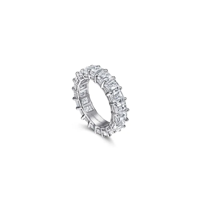 GABRIEL CO Rings Gabriel 14K White Gold 57ctw Eternity Band Model
