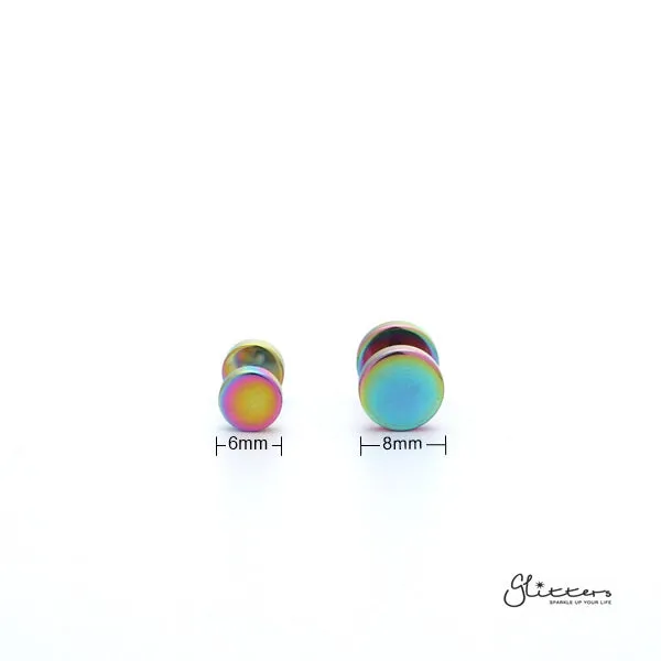 Glitters Bracelets Stainless Steel Round Fake Plug Multi