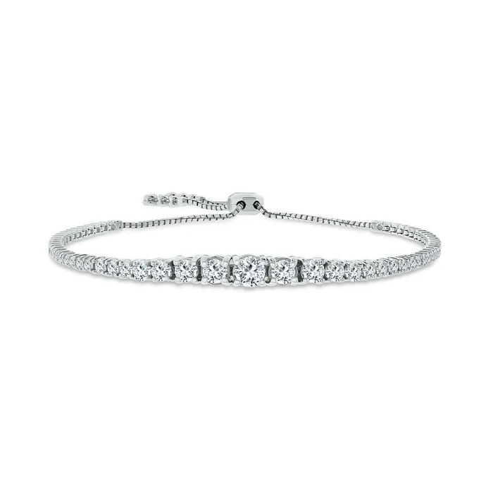 Graduated Bolo Diamond Tennis Bracelet 270 ct Diamonds in White Gold Beauvince Bracelets Graduated Bolo Diamond Tennis Bracelet 270 ct Diamonds in White Gold Beauvince Bracelets