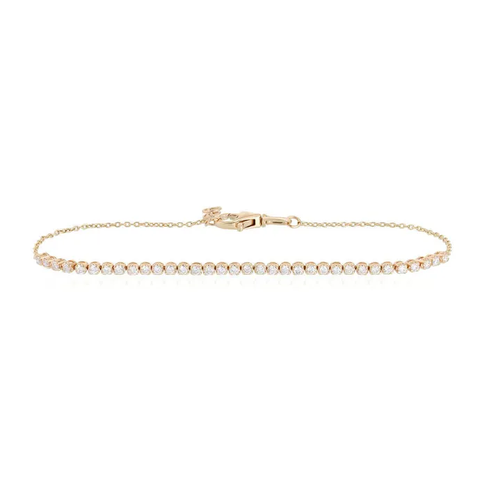 Izakov Diamonds Fine Jewelry Bracelets 14K Gold Diamond Tennis On Chain Bracelet Izakov Diamonds Fine Jewelry Bracelets 14K Gold Diamond Tennis On Chain Bracelet