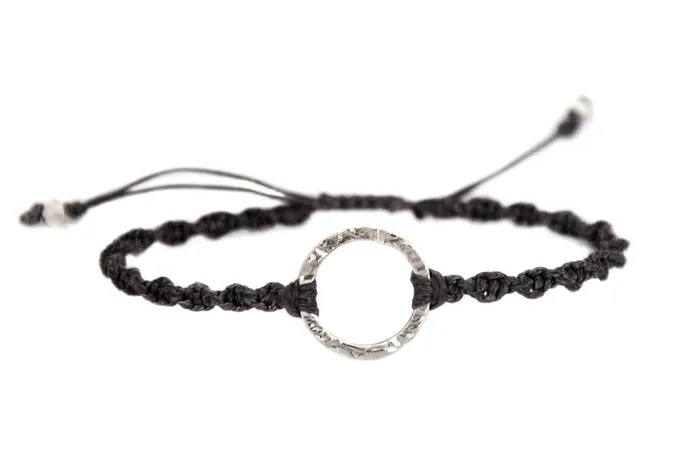 Karma bracelet 14k solid white gold Vivien Frank Designs Bracelets