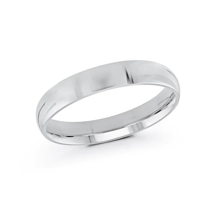 Malo 14K White Gold 4mm Domed Wedding Band MALO BANDS Rings
