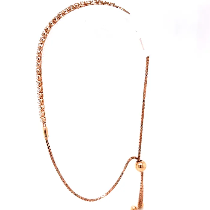 Not My First Rodeo Natural Diamond Adjustable Bolo Style 7595 Bracelet 14K Gold Storyteller by Vintage Magnality Bracelets