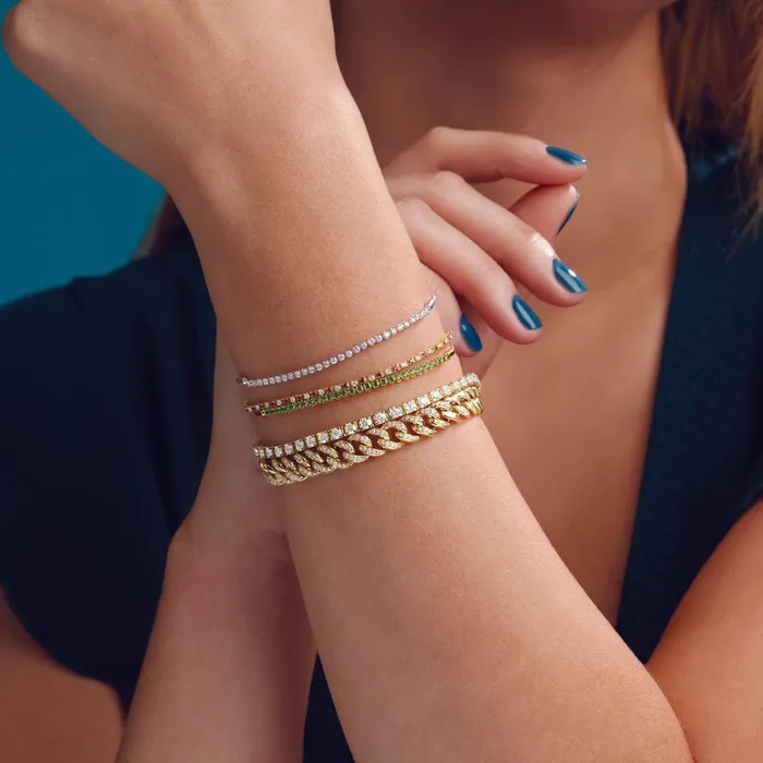 Not My First Rodeo Natural Diamond Adjustable Bolo Style 7595 Bracelet 14K Gold Storyteller by Vintage Magnality Bracelets