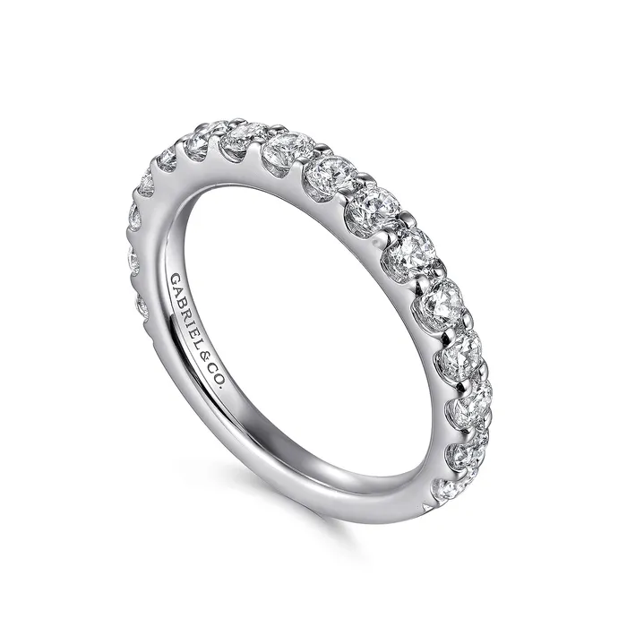 Rings Gabriel 14K White Gold 100ctw Diamond Wedding Band GABRIEL CO Rings Gabriel 14K White Gold 100ctw Diamond Wedding Band GABRIEL CO