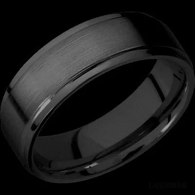 Rings LASHBROOK Lashbrook 7mm Black Zirconium Wedding Band