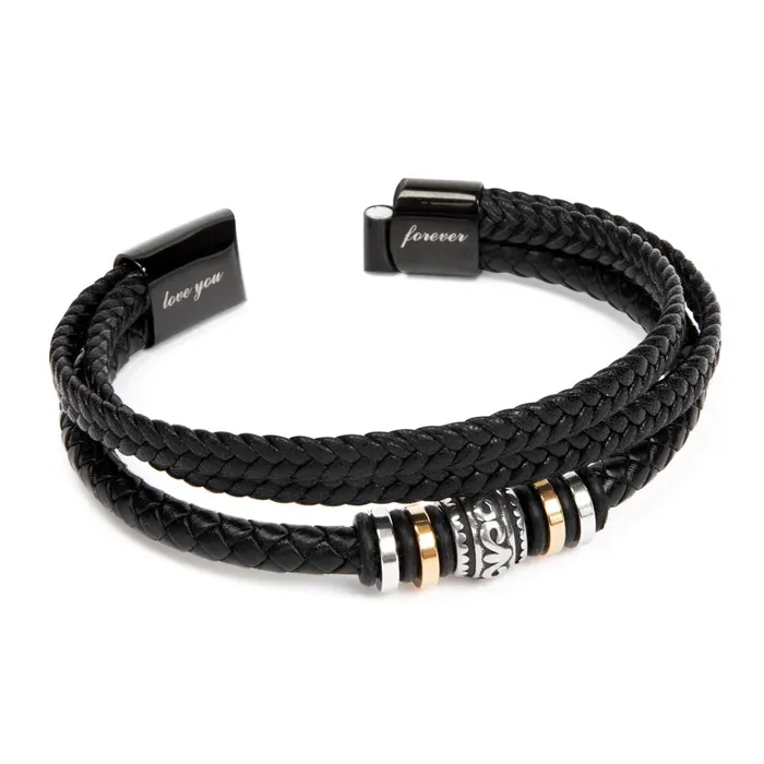 ShineOn Fulfillment Bracelets Gift For Grandson From Grandma and Grandpa Never Forget Your Way Home Mens Braided Leather Bracelet Great As A Christmas Gift or A Birthday Present For Him