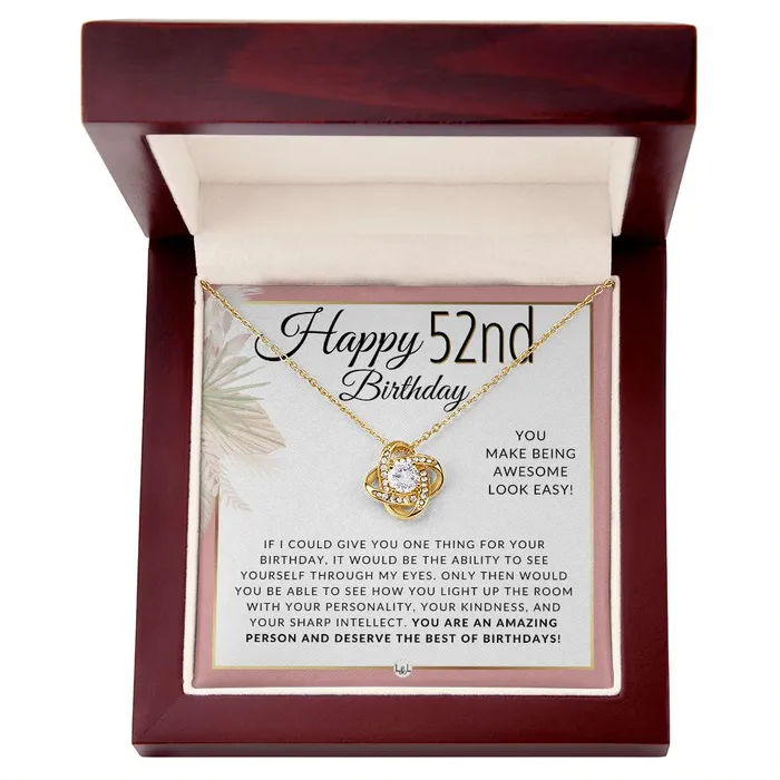 ShineOn Fulfillment Necklaces 52nd Birthday Gift For Her Necklace For 52 Year Old Beautiful Womans Birthday Pendant Jewelry