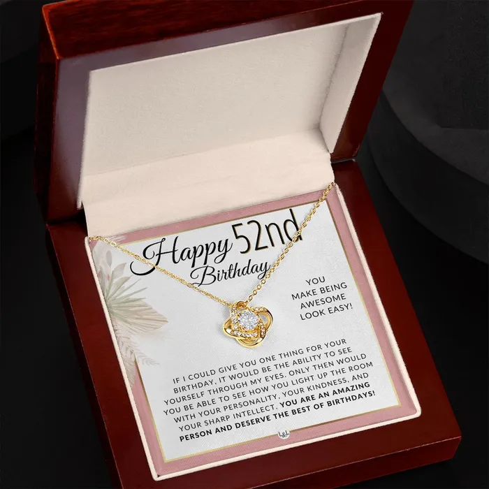 ShineOn Fulfillment Necklaces 52nd Birthday Gift For Her Necklace For 52 Year Old Beautiful Womans Birthday Pendant Jewelry