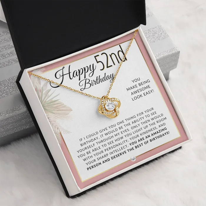 ShineOn Fulfillment Necklaces 52nd Birthday Gift For Her Necklace For 52 Year Old Beautiful Womans Birthday Pendant Jewelry