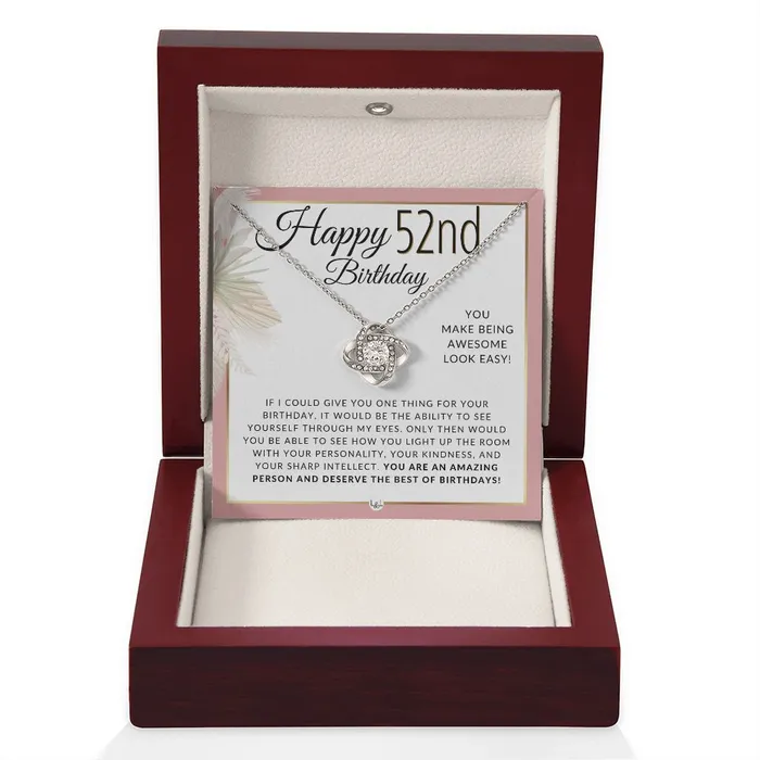 ShineOn Fulfillment Necklaces 52nd Birthday Gift For Her Necklace For 52 Year Old Beautiful Womans Birthday Pendant Jewelry
