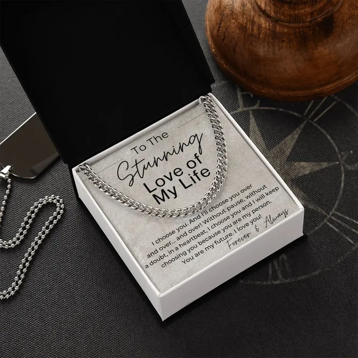 ShineOn Fulfillment Necklaces I Choose You Gift for Him Linked Chain Necklace