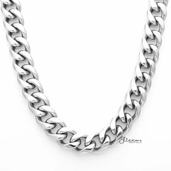 Stainless Steel Miami Cuban Curb Chain Mens Necklaces 12mm width 61cm length Glitters Bracelets Stainless Steel Miami Cuban Curb Chain Mens Necklaces 12mm width 61cm length Glitters Bracelets