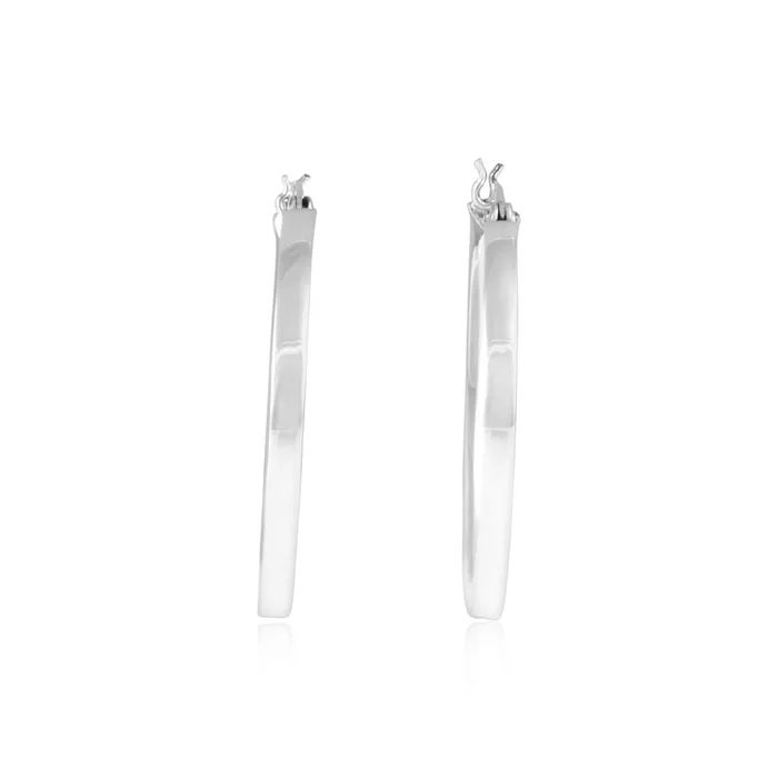 Teeda Earrings EHS9012 Round Snap Hoop Earrings