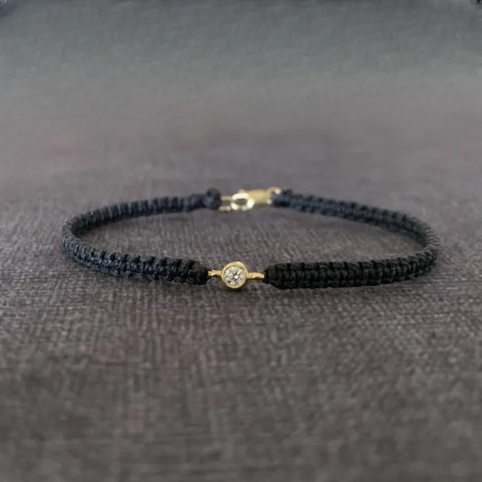 Vivien Frank Designs Diamond Friendship Bracelet with Clasp macrame Bracelets