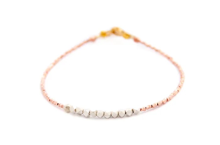 Vivien Frank Nugget bracelet pure silver on rose gold vermeil Bracelets